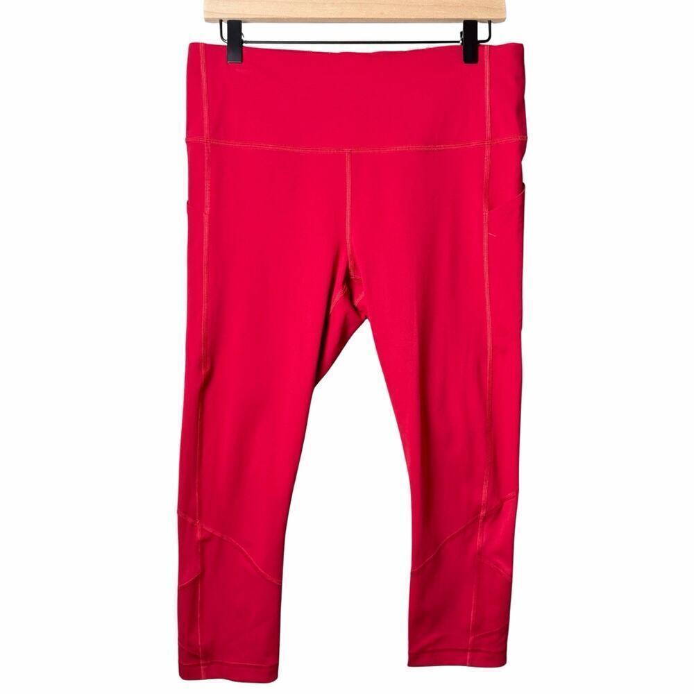 Lululemon Pace Rival High-Rise Crop 22" Dark Red Womens size 10